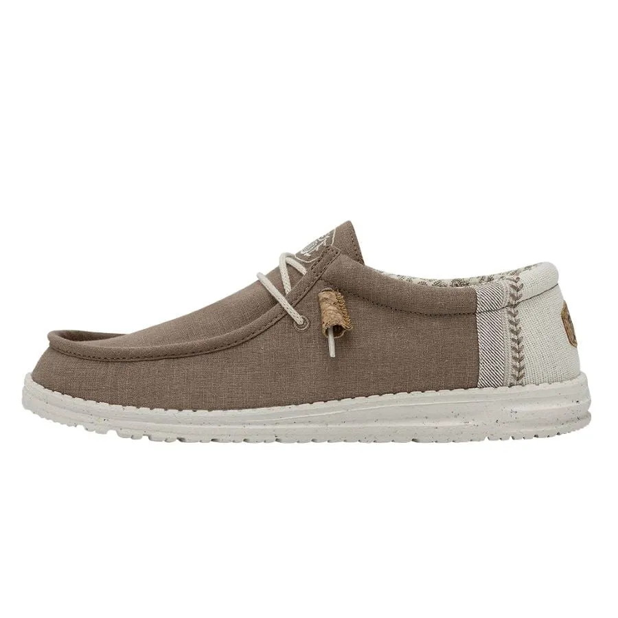 Hey Dude Men’s Wally Break Stitch Slip On Shoes-Clay