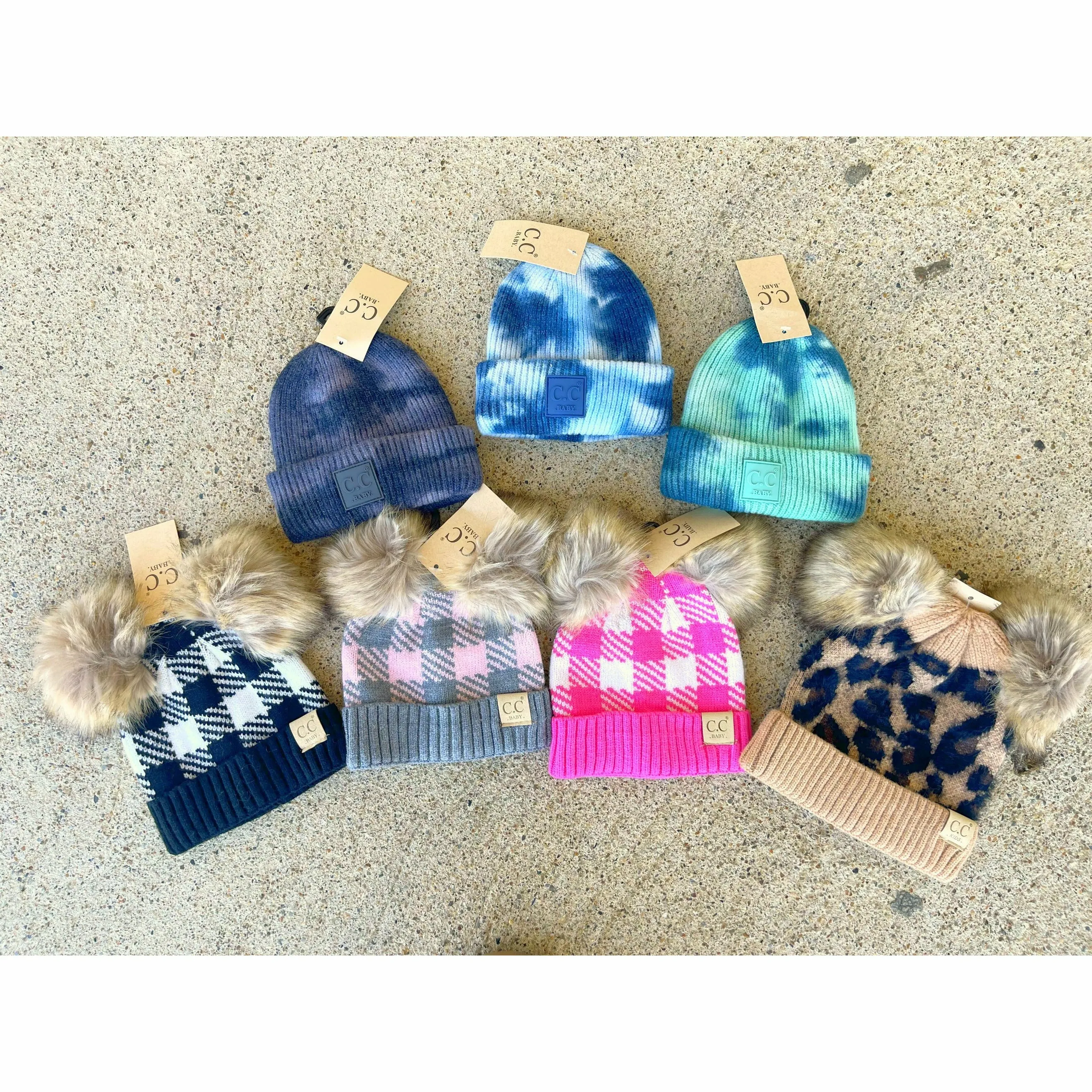 Infant CC Beanies (pom or tie dye)