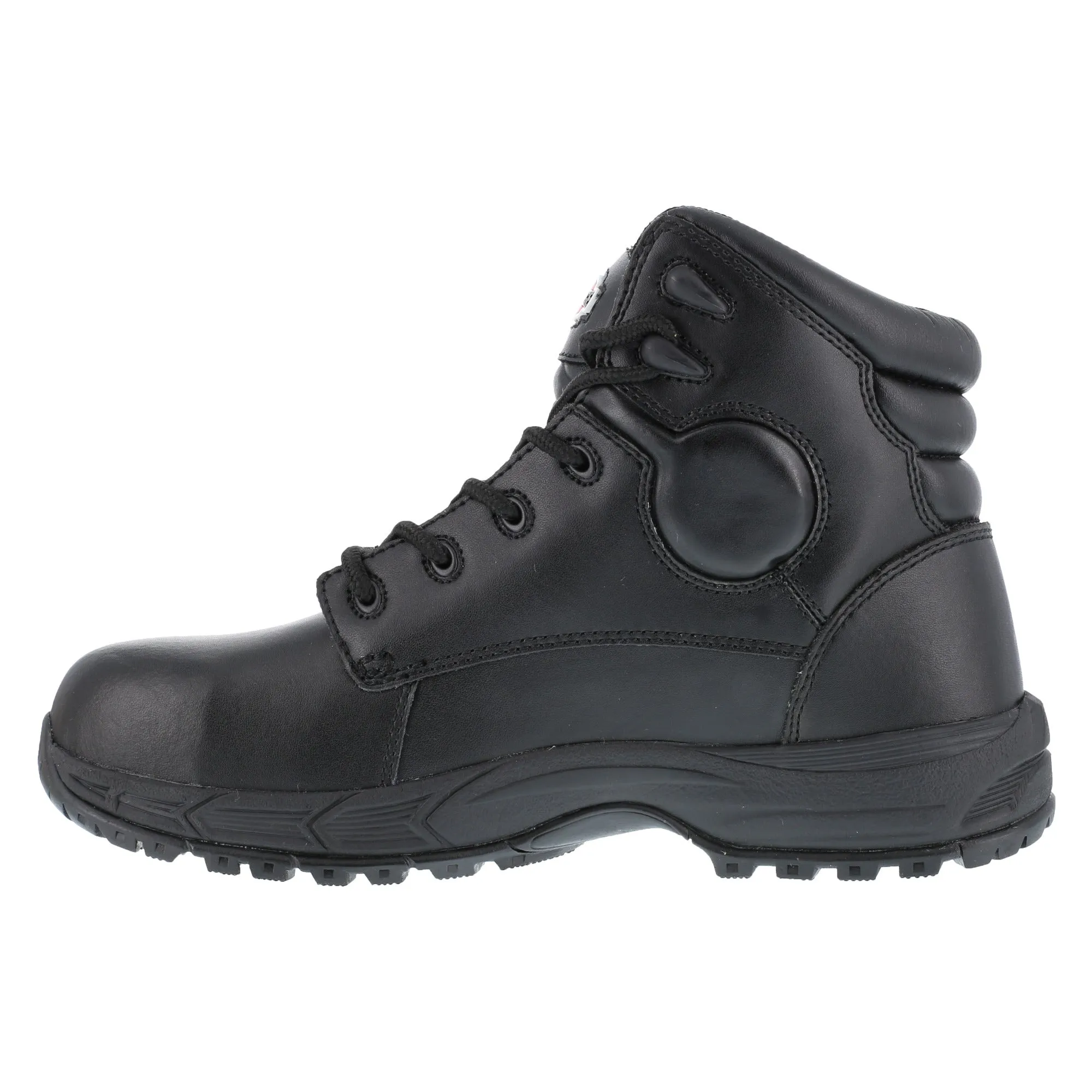 Iron Age Mens Black Leather 6in Sport Boots Ground Finish Steel Toe