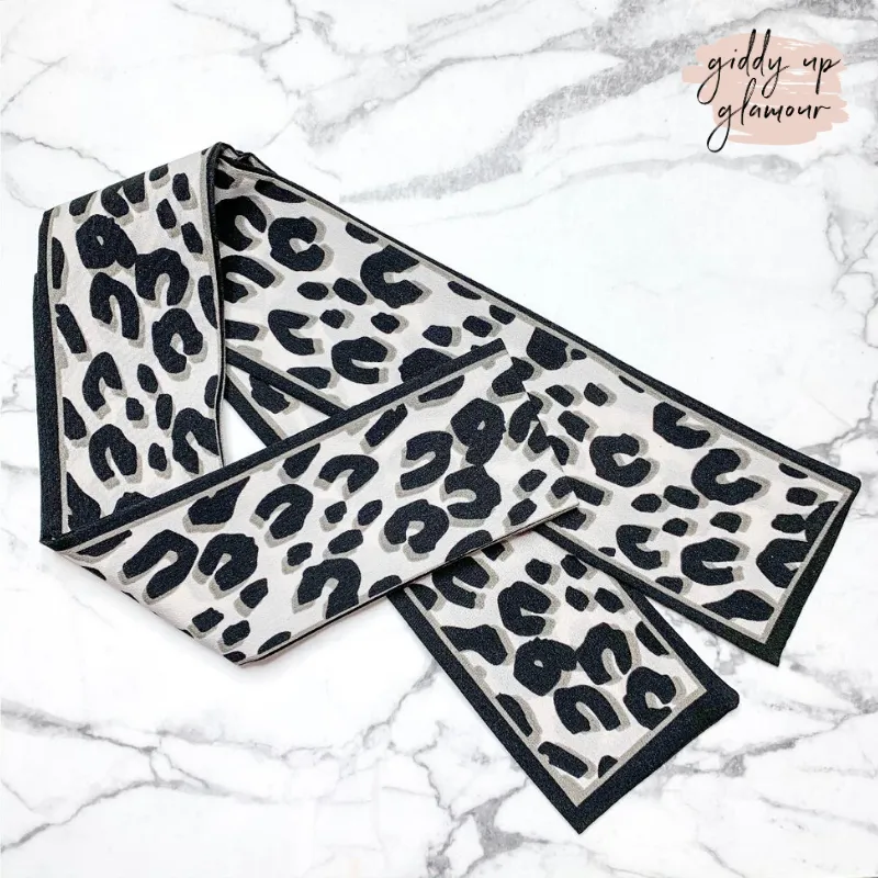 It's Just Simple Scarf in White Leopard