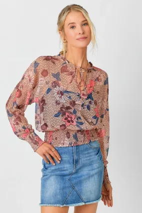 Jessica Printed Chiffon Blouse