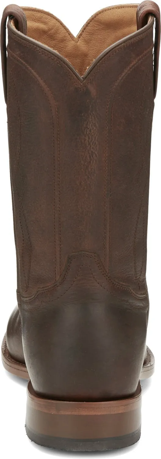 Justin 10in Goat Mens Whiskey Monterey Leather Cowboy Boots 10 D