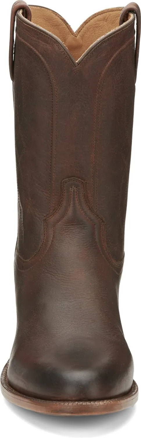 Justin 10in Goat Mens Whiskey Monterey Leather Cowboy Boots 10 D