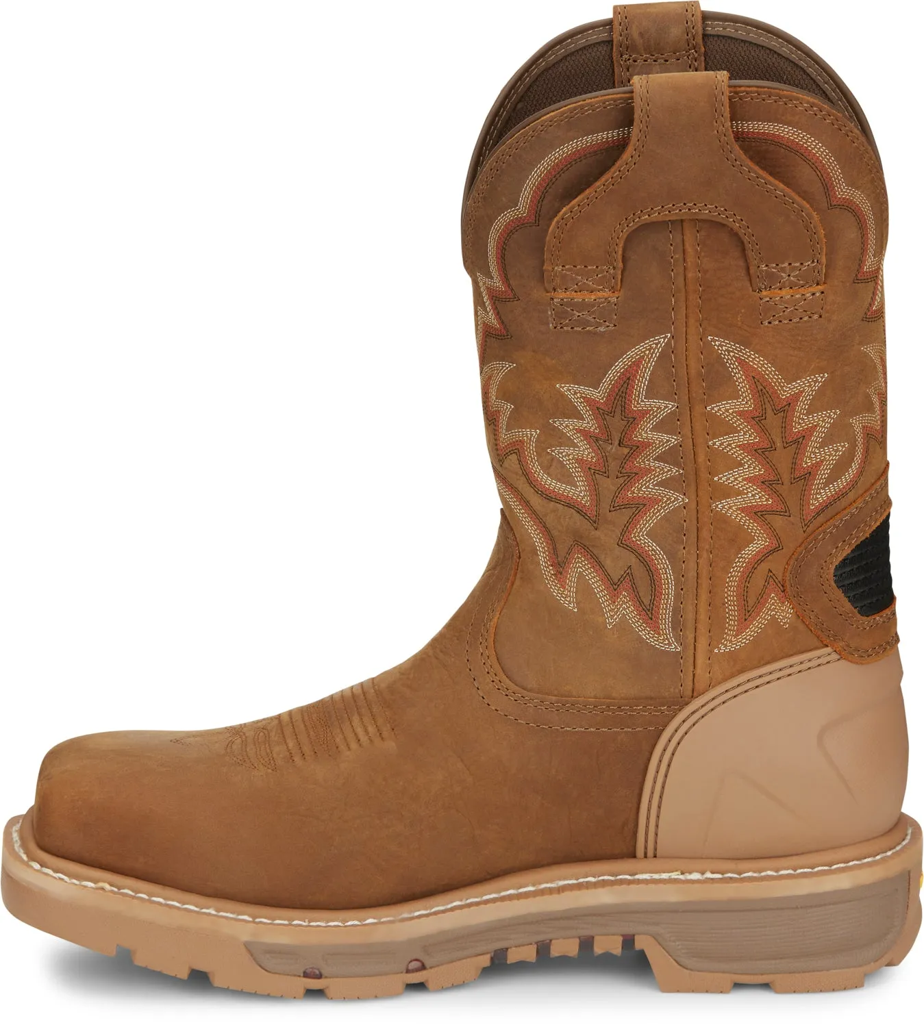 Justin 11in CT WP EH Mens Rust Montana Leather Work Boots