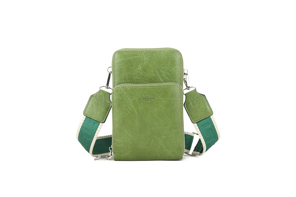 K152 - Triple Pocket Phone Purse - Green