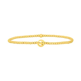 Karen Lazar Design 2mm Signature Bracelet with 14K Peace Sign Bead