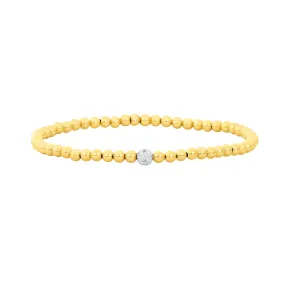 Karen Lazar Design 3MM Signature Bracelet with 14K Diamond Bead