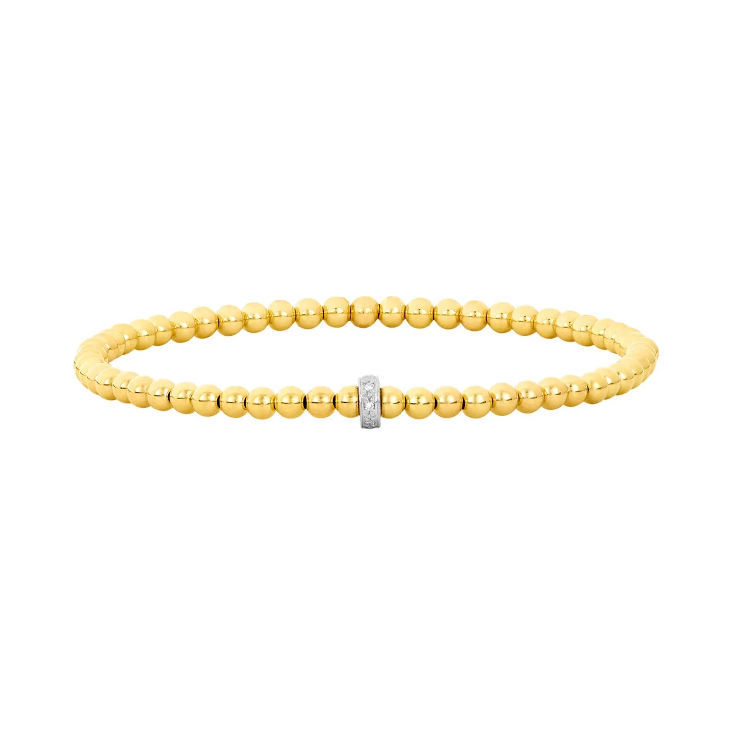 Karen Lazar Design 3MM Signature Bracelet with 14K Diamond Rondelle