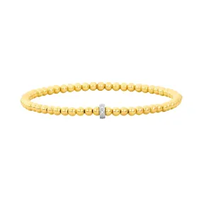 Karen Lazar Design 3MM Signature Bracelet with 14K Diamond Rondelle