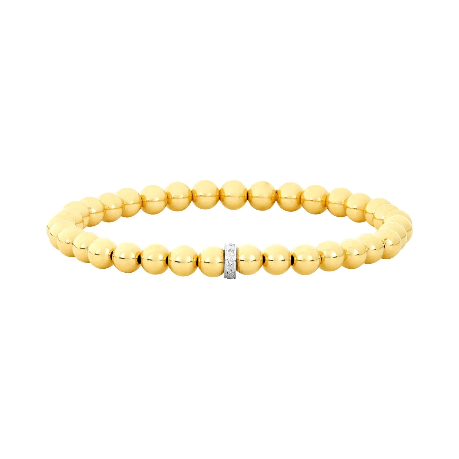 Karen Lazar Design 5MM Signature Bracelet with 14K Diamond Rondelle