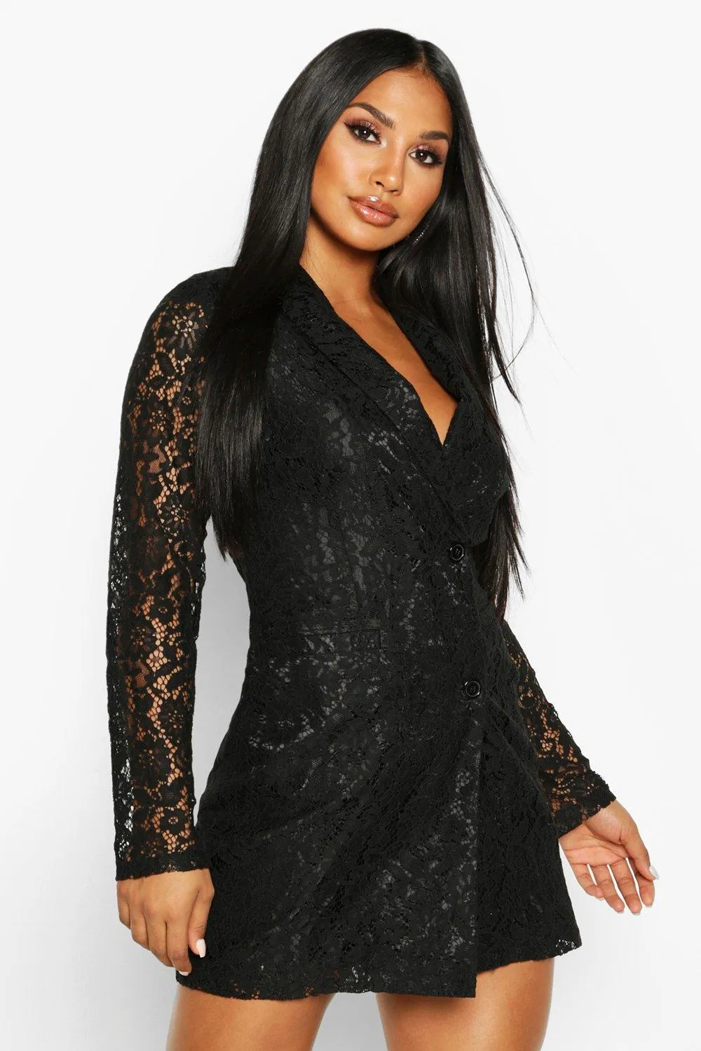 Lace Blazer Dress