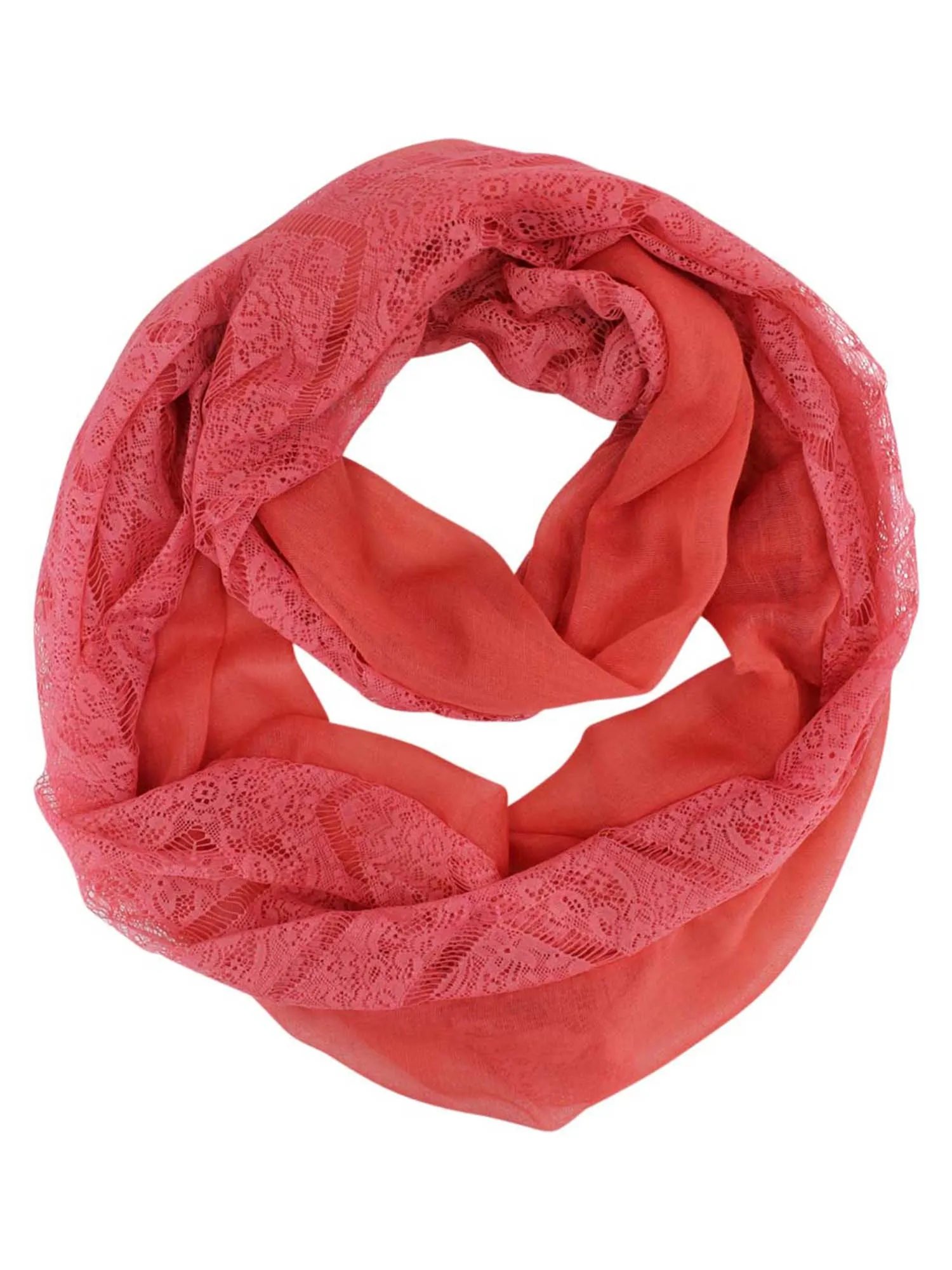 Lace Double Layered Ring Infinity Scarf