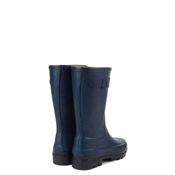 Le Chameau Womens Giverny Jersey Lined Bottillon Wellington Boot in Marine