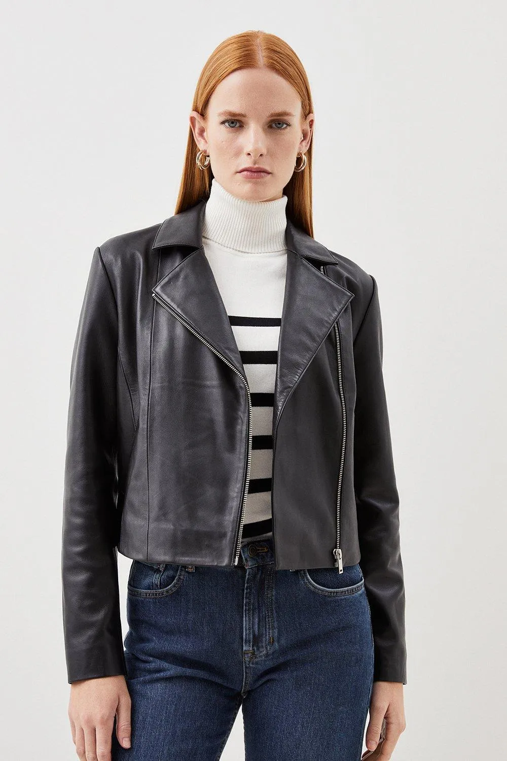 Leather Biker Jacket | Karen Millen