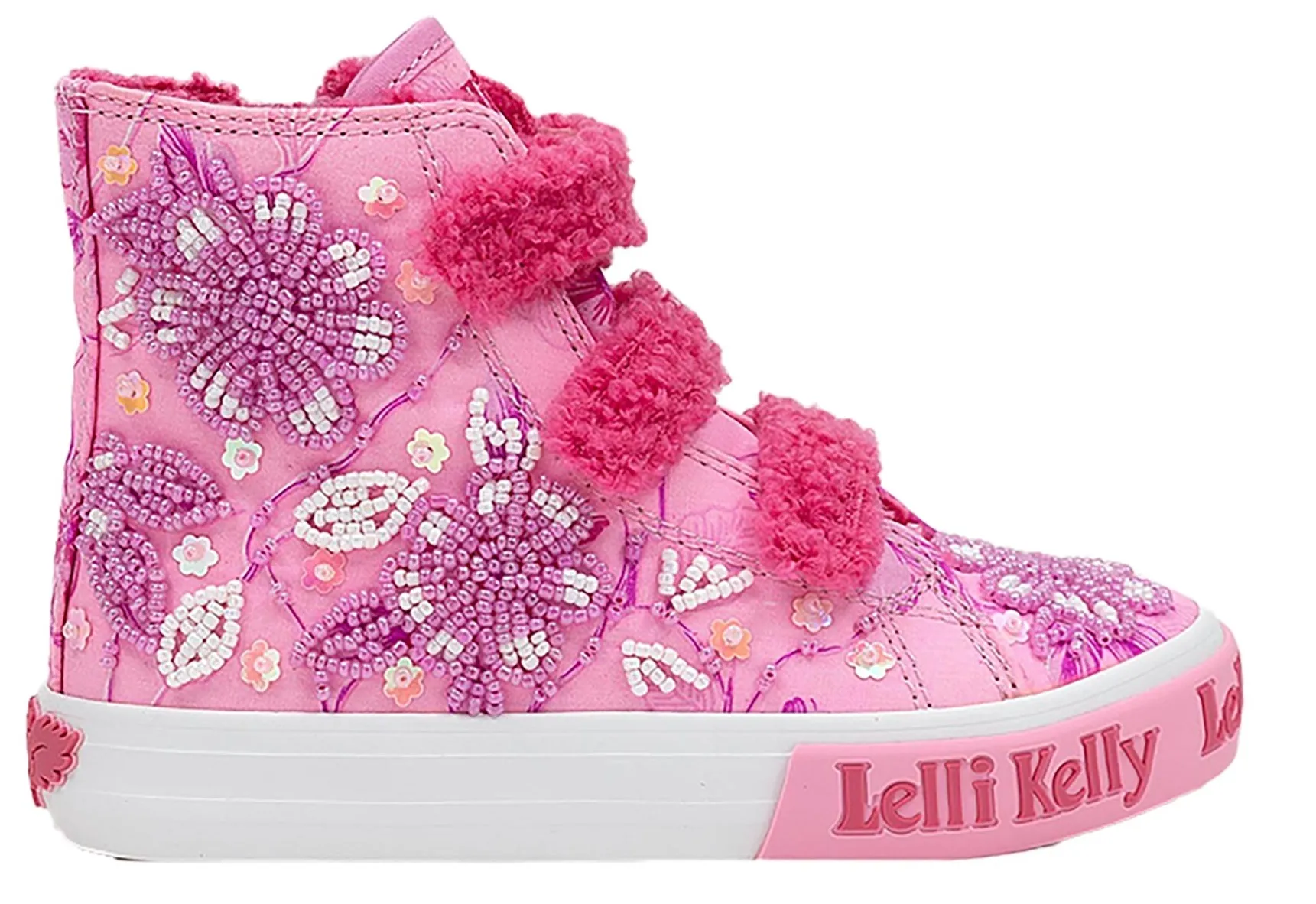 LELLI KELLY LKED 4371 BROOK MID FLUFFY HI-TOPS PINK