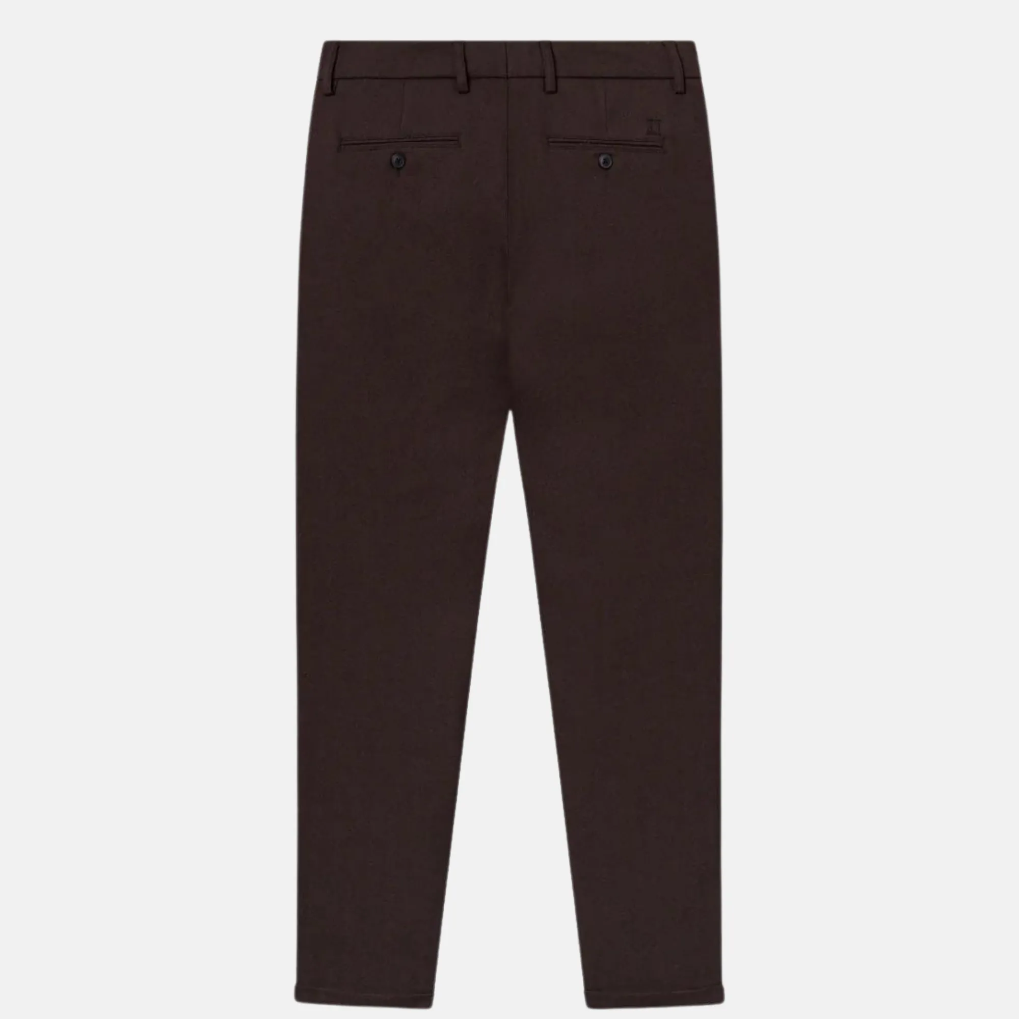 Les Deux Ebony Brown Como Herringbone Suit Pants