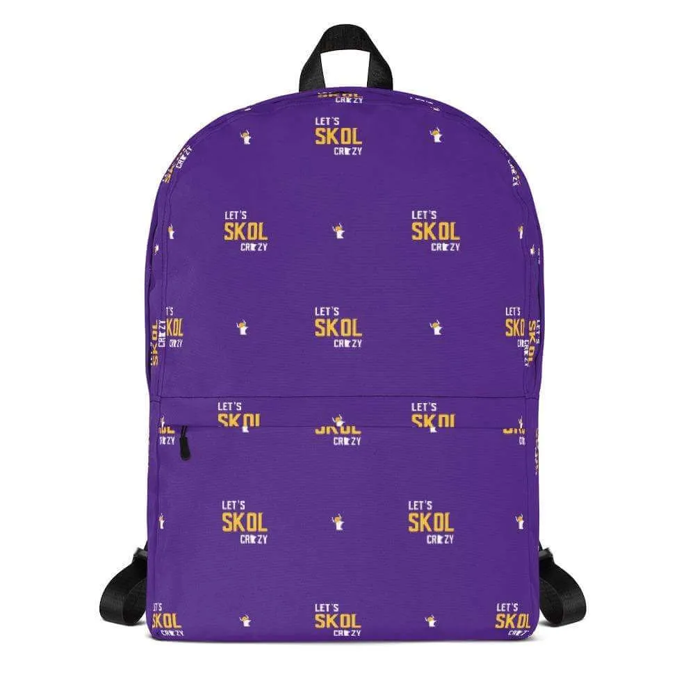 Let's Skol Crazy Minnesota Vikings Backpack