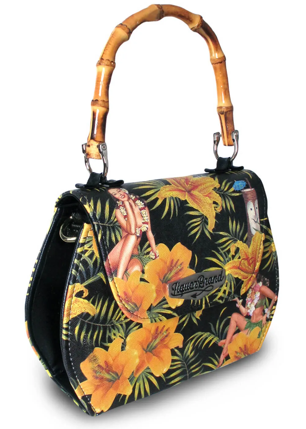 Liquorbrand Bamboo Tiki Time Handbag Black