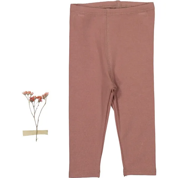 Lovely Littles The Cotton Leggings, Rosewood