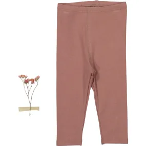 Lovely Littles The Cotton Leggings, Rosewood