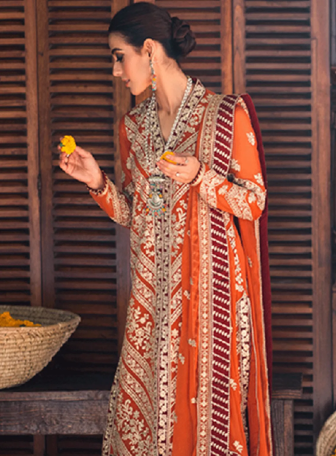 Luxe By Azure Embroidered Chiffon Unstitched 3 Piece Suit - AZU23L AS-115 GRANDEUR GLAM