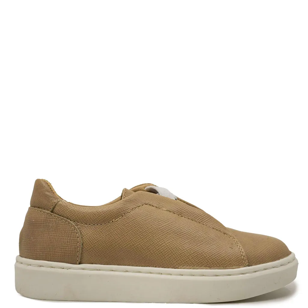 Manuela Taupe Textured Elastic Sneaker