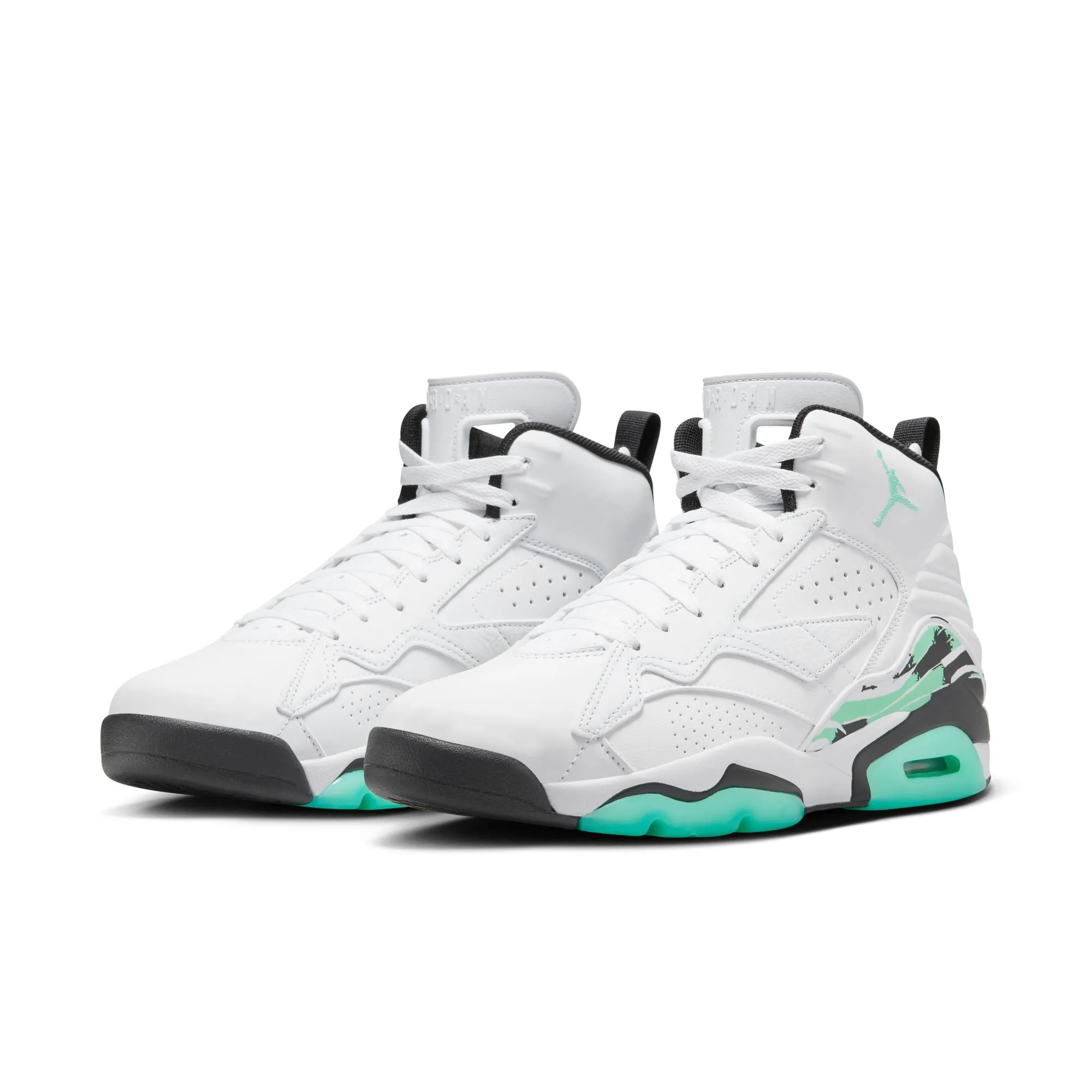 Men's Jordan Mvp-WHITE/GREEN GLOW-BLACK