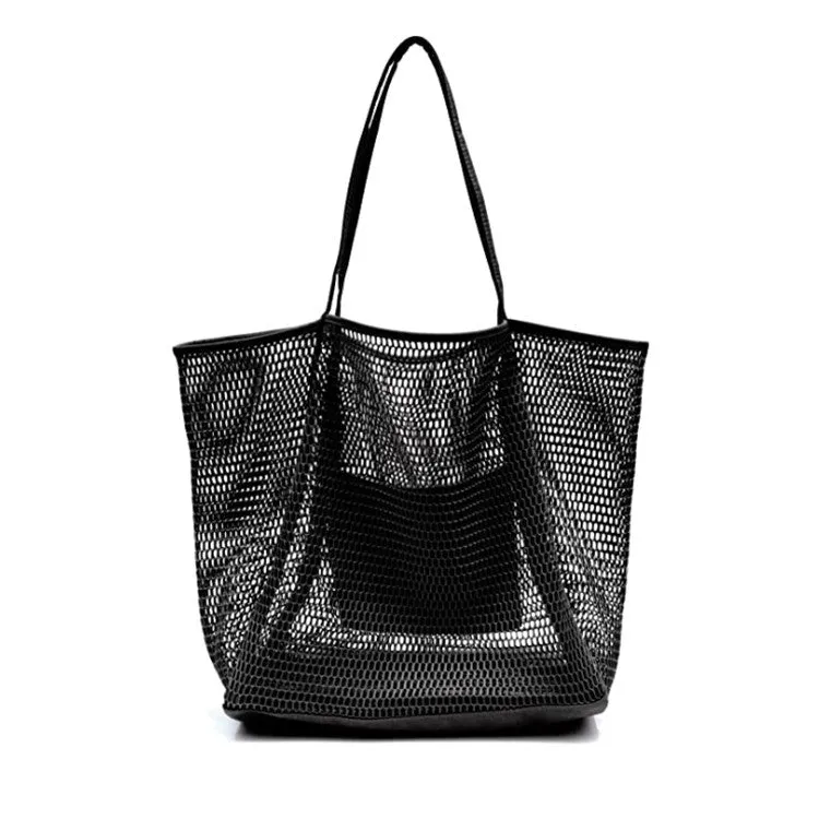 Mesh Beach Tote  Shoulder Handbag