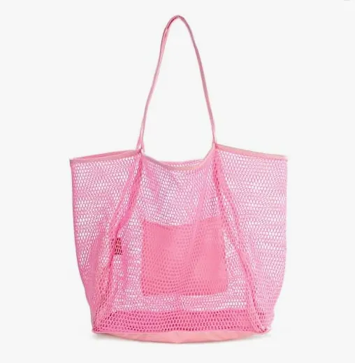 Mesh Beach Tote  Shoulder Handbag