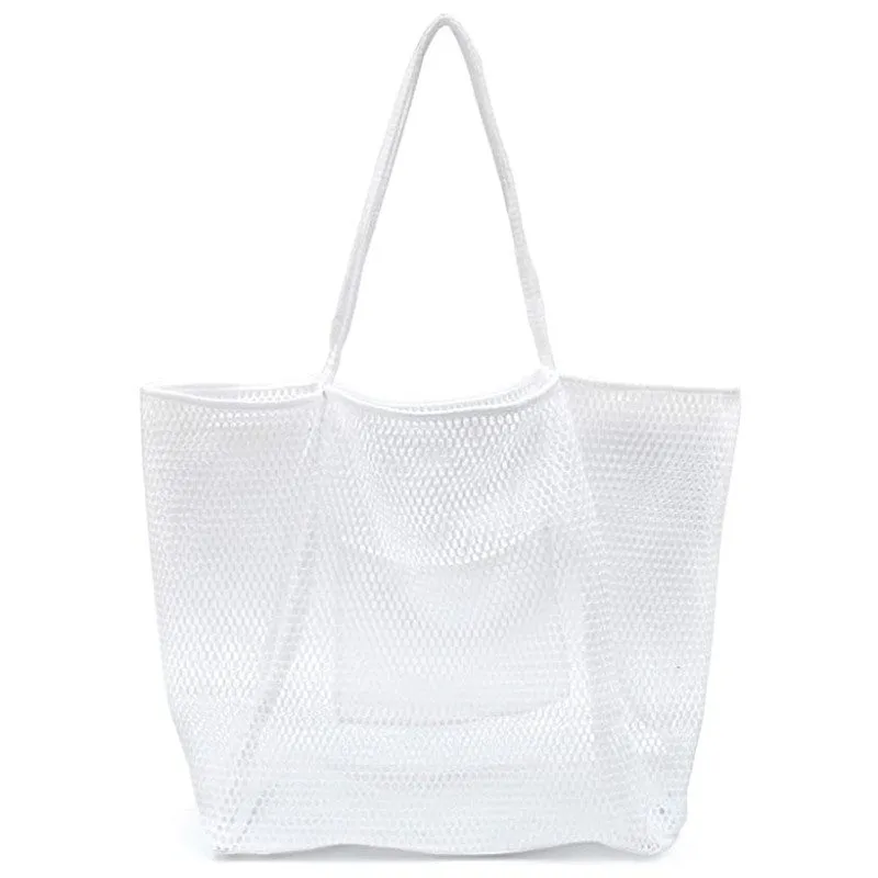 Mesh Beach Tote  Shoulder Handbag