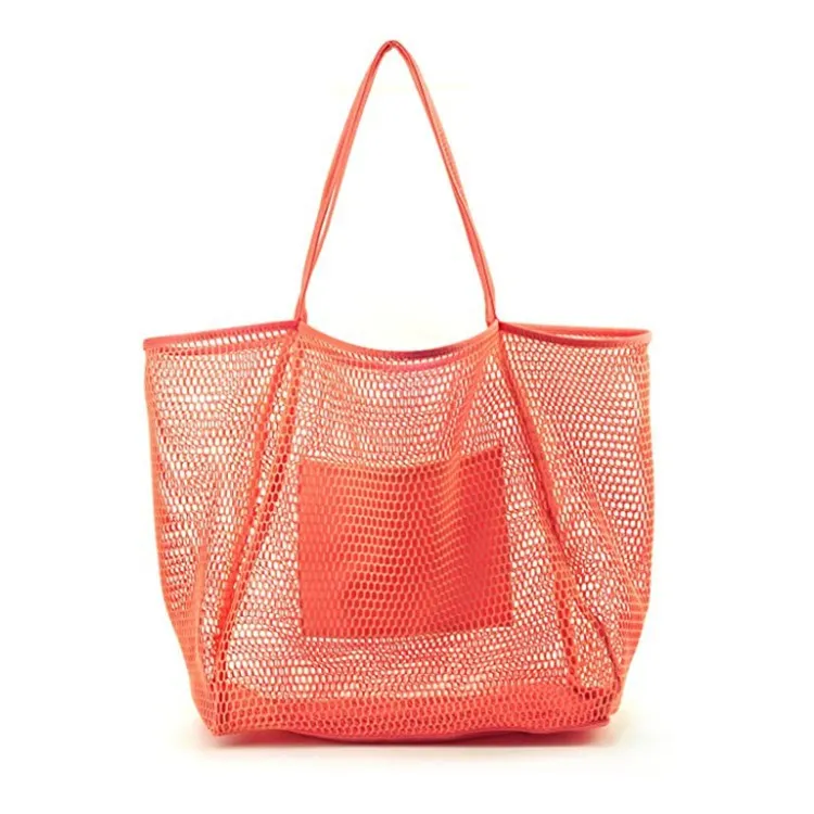 Mesh Beach Tote  Shoulder Handbag