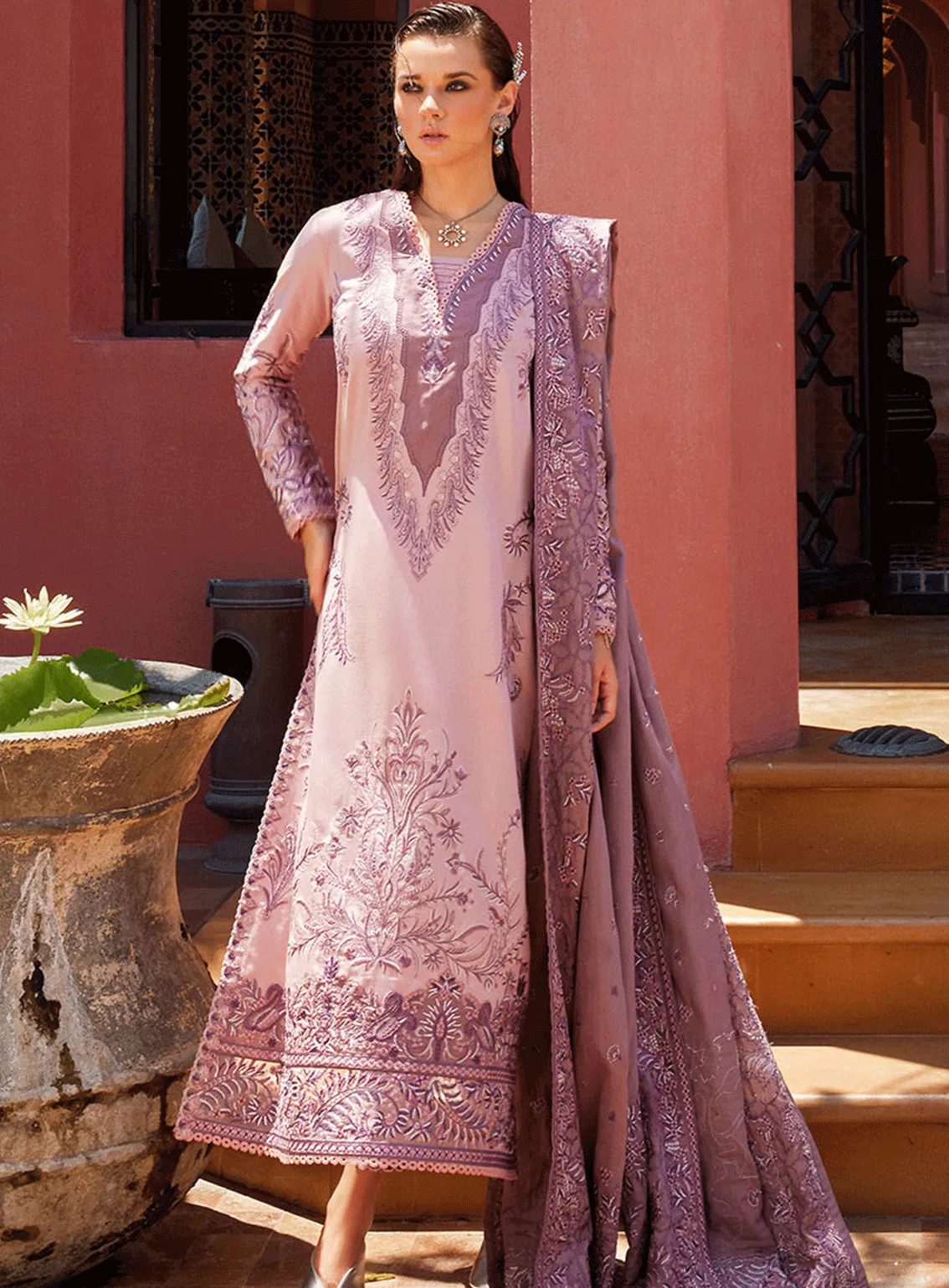 Moroccan Dream By Mushq Embroidered Silk Unstitched 3 Piece Suit - MQ23MD MNW-07 SAFAA