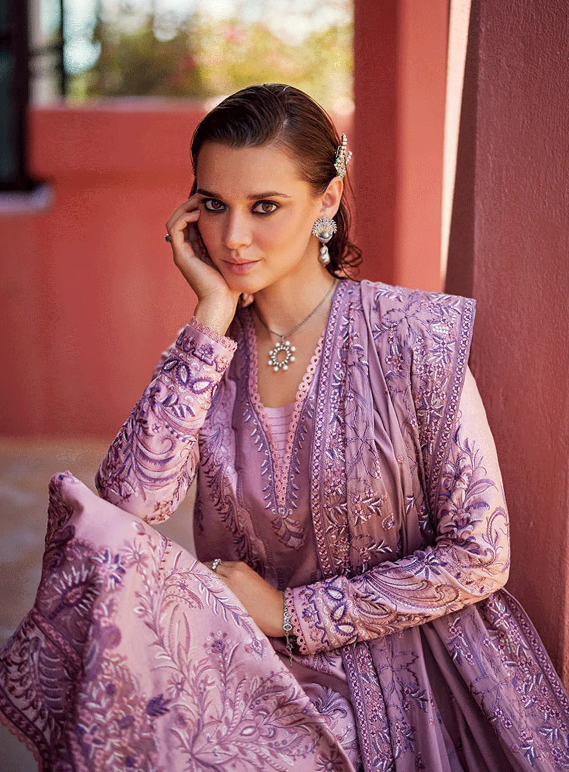 Moroccan Dream By Mushq Embroidered Silk Unstitched 3 Piece Suit - MQ23MD MNW-07 SAFAA