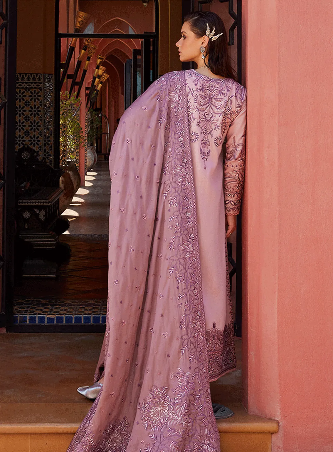 Moroccan Dream By Mushq Embroidered Silk Unstitched 3 Piece Suit - MQ23MD MNW-07 SAFAA