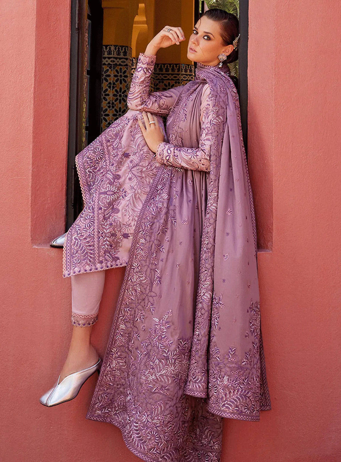 Moroccan Dream By Mushq Embroidered Silk Unstitched 3 Piece Suit - MQ23MD MNW-07 SAFAA