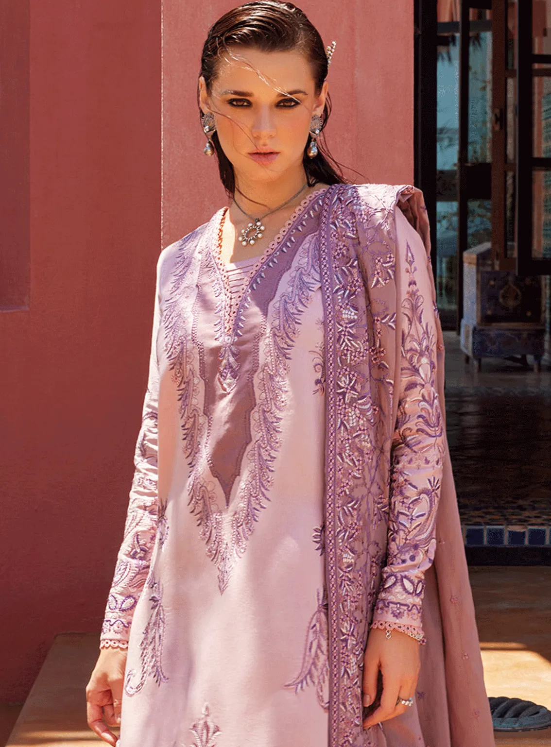 Moroccan Dream By Mushq Embroidered Silk Unstitched 3 Piece Suit - MQ23MD MNW-07 SAFAA