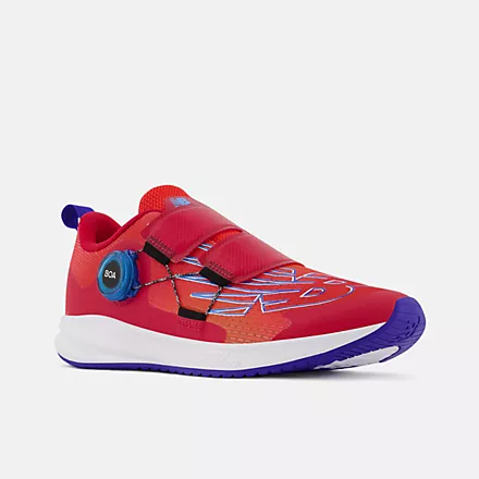 New Balance Boys Youth BOA FuelCore Reveal V3 Athletic Shoes-Neo Flame/Team Red/Infinity Blue