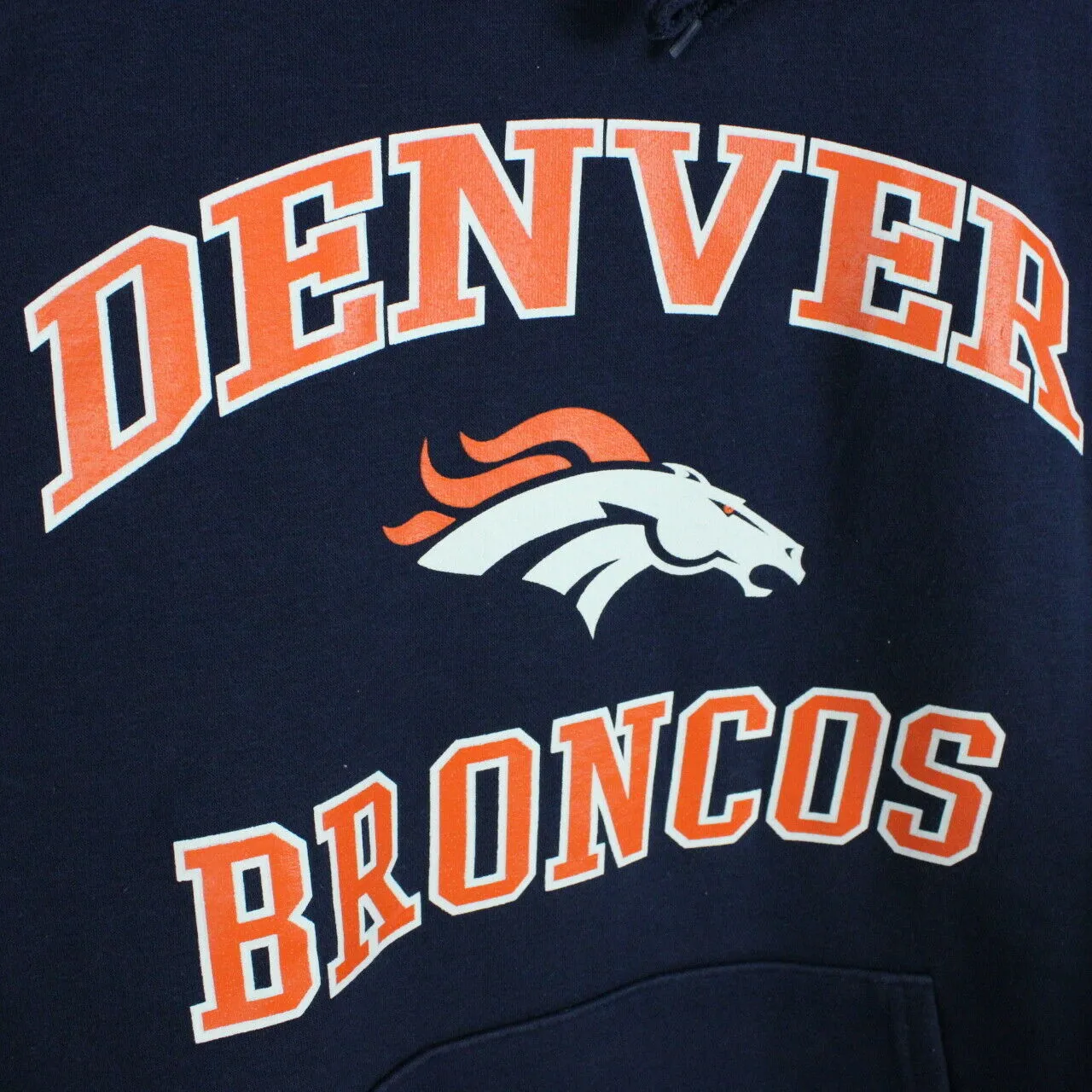 NFL Denver BRONCOS Hoodie Navy Blue | XL