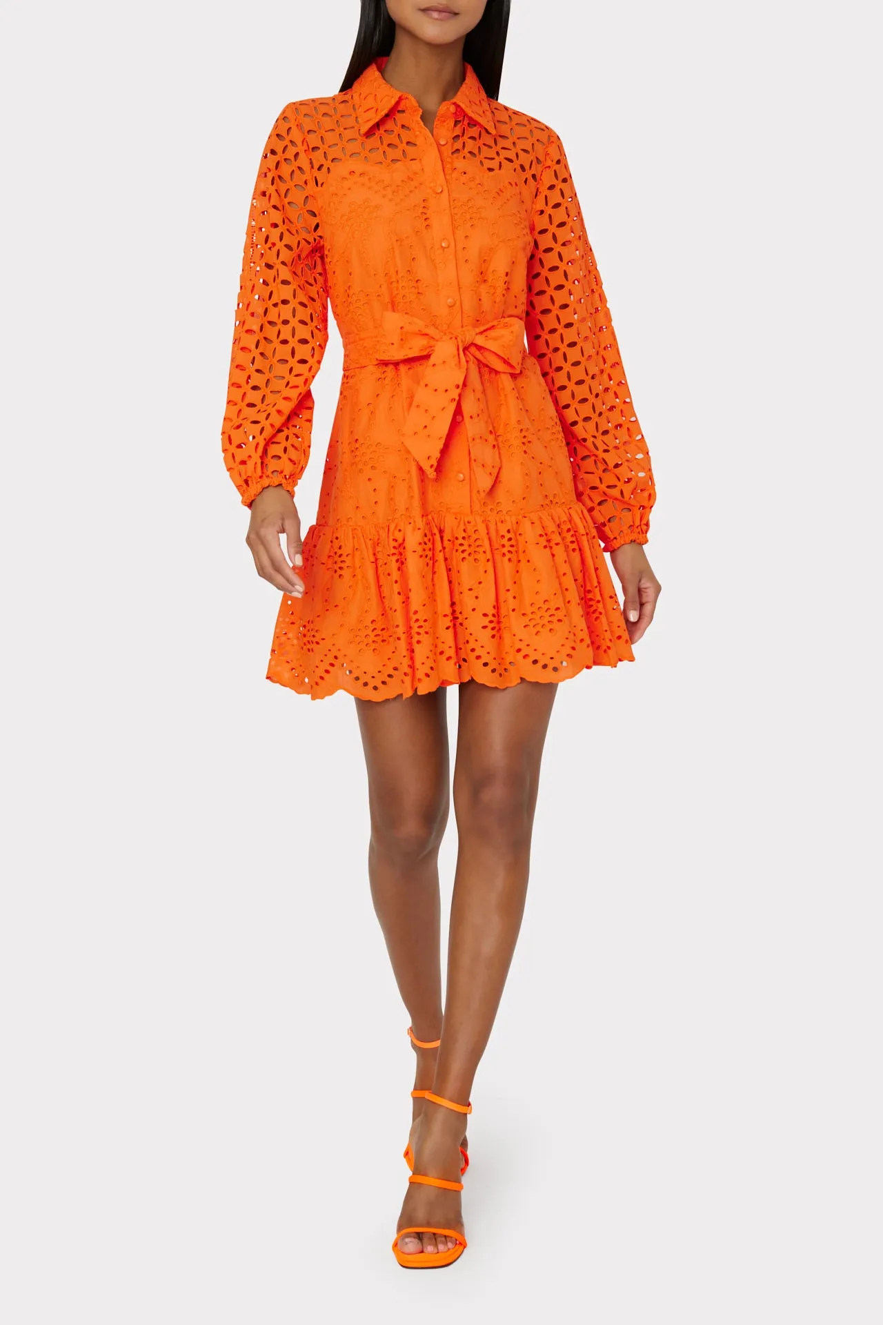 Nic Mixed Eyelet Dress