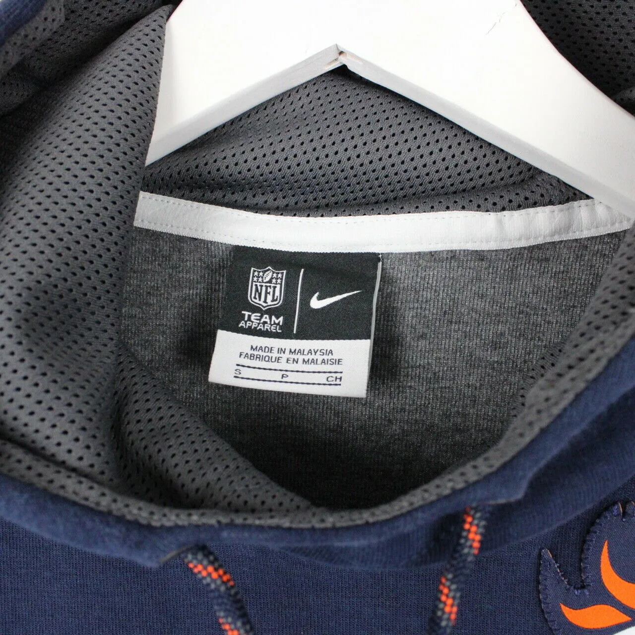 NIKE Denver BRONCOS Hoodie Navy Blue | XS