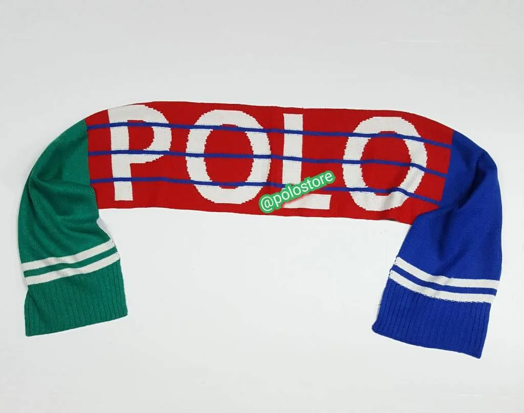 Nwt Polo Ralph Lauren Spellout Scarf