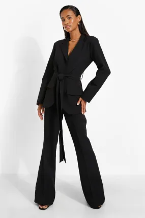 Obi Tie Waist Tailored Blazer