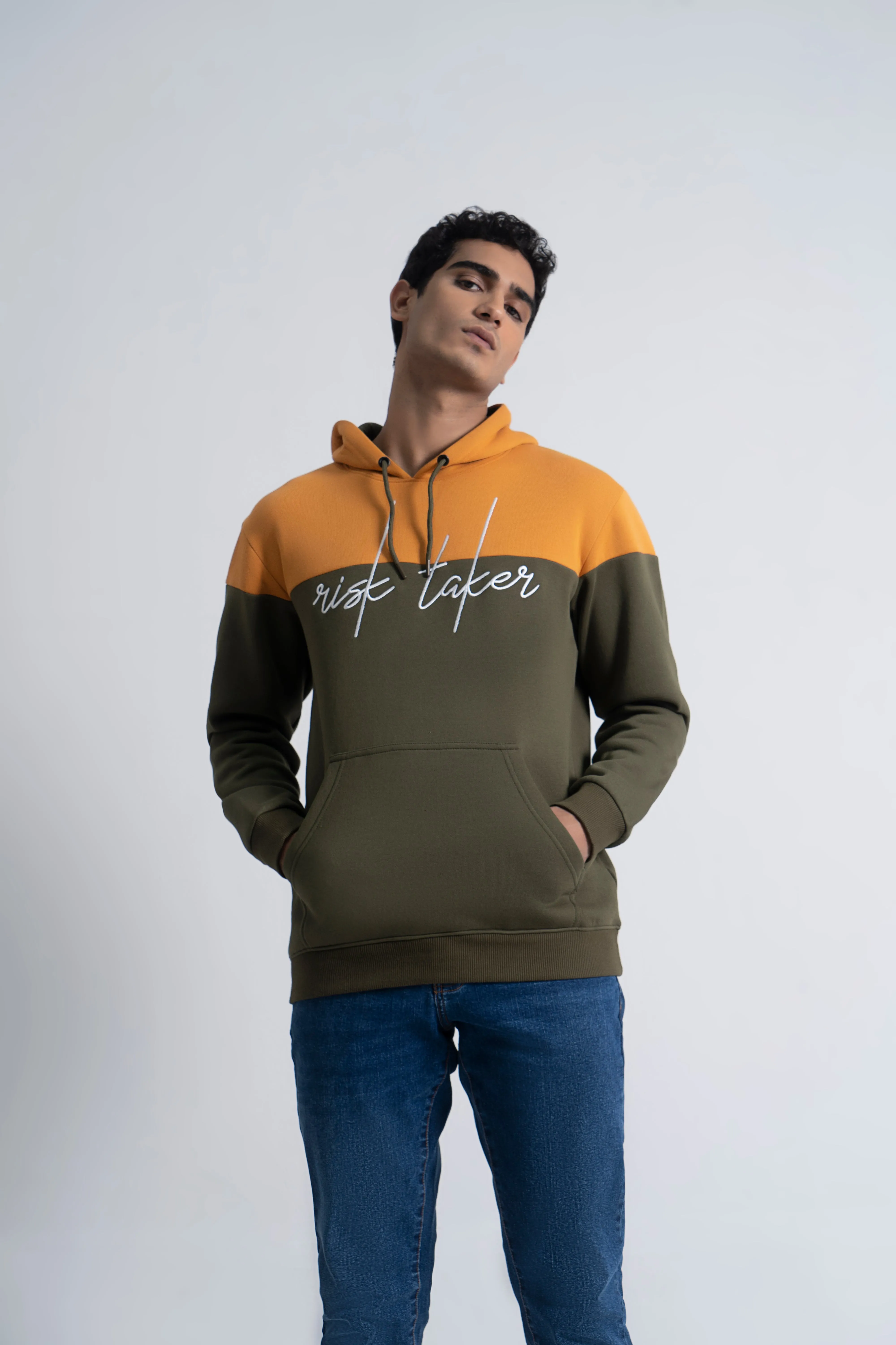 Olive & Mustard Graphic Hoodie