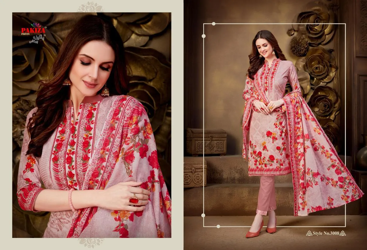 Pakiza Vol 30 Pure Lawn Cotton Prined Pakistani Suit In Wholesale