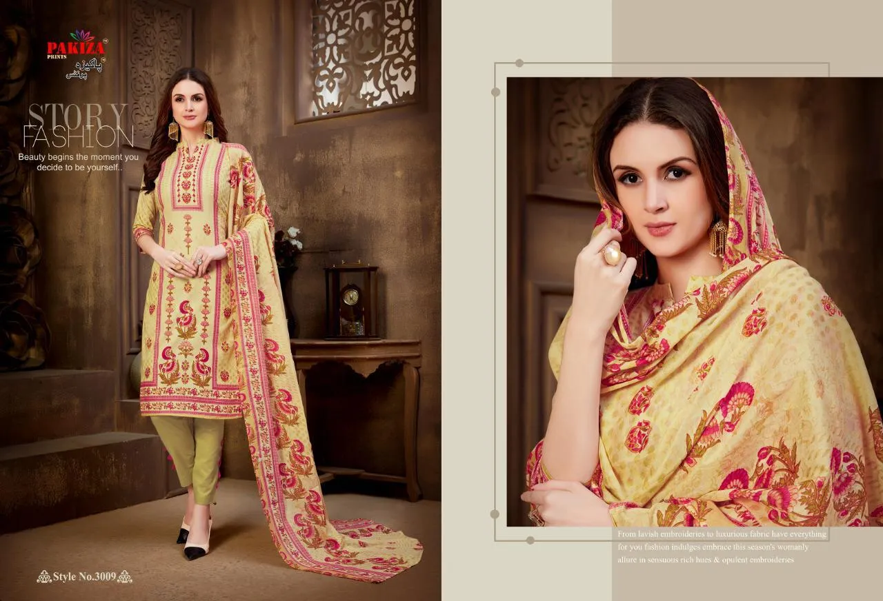 Pakiza Vol 30 Pure Lawn Cotton Prined Pakistani Suit In Wholesale