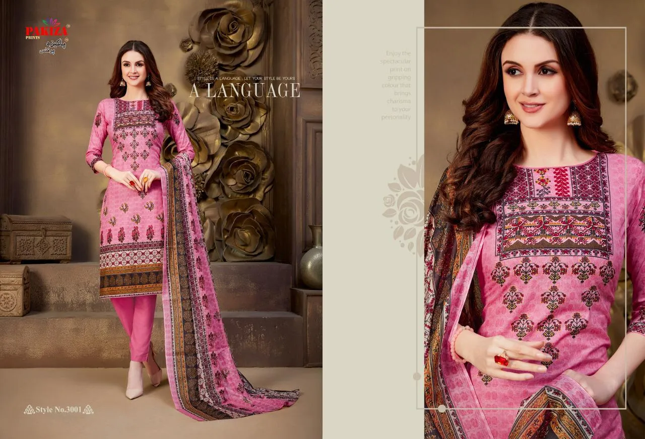 Pakiza Vol 30 Pure Lawn Cotton Prined Pakistani Suit In Wholesale