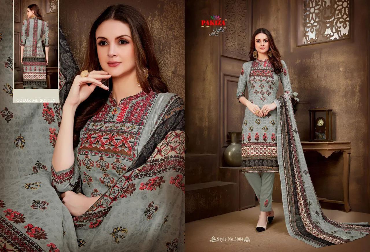 Pakiza Vol 30 Pure Lawn Cotton Prined Pakistani Suit In Wholesale