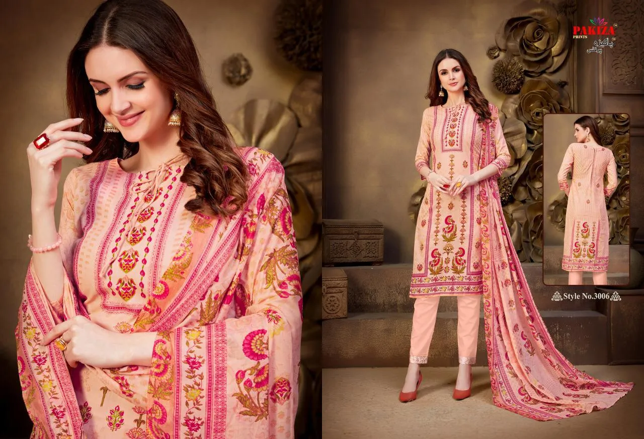 Pakiza Vol 30 Pure Lawn Cotton Prined Pakistani Suit In Wholesale