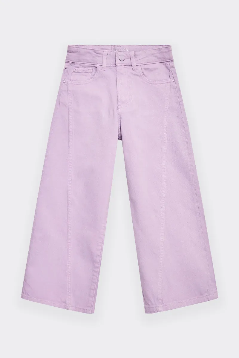 PANTALONE DENIM A GAMBA LARGA LAVANDA