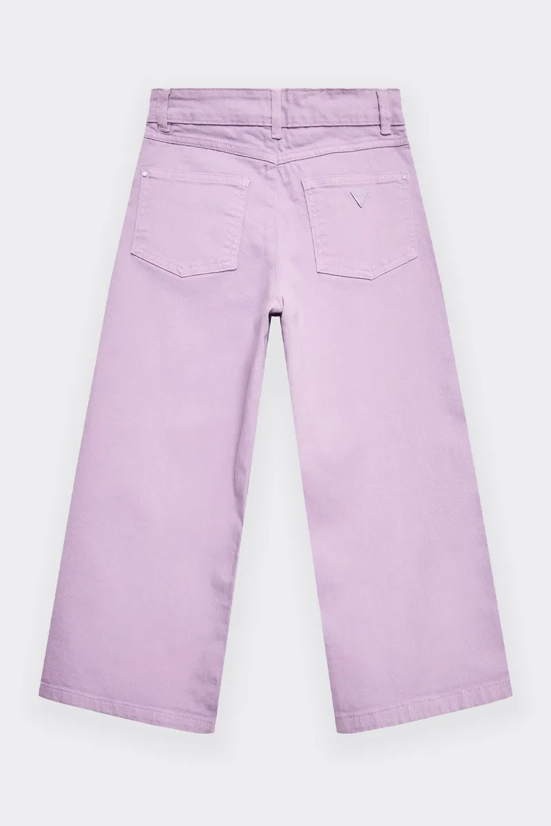 PANTALONE DENIM A GAMBA LARGA LAVANDA